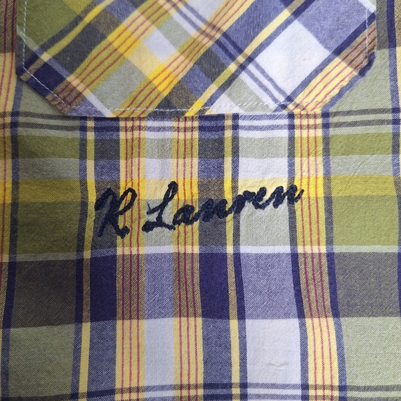 Vintage Blue Label Polo Jeans Company " The Mad For Plaid" Short sleeve shirt XL - Picture 6 of 8